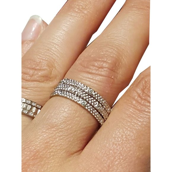 Mauboussin Le Premier Jour Three Row Diamond White Gold Size 5.5 Ring White Gold - Picture 2 of 5